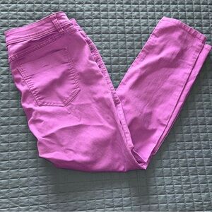 ELLE Skinny Jeans Women Size 12 Pink Denim Cotton Blend 33 Waist 28 Inseam